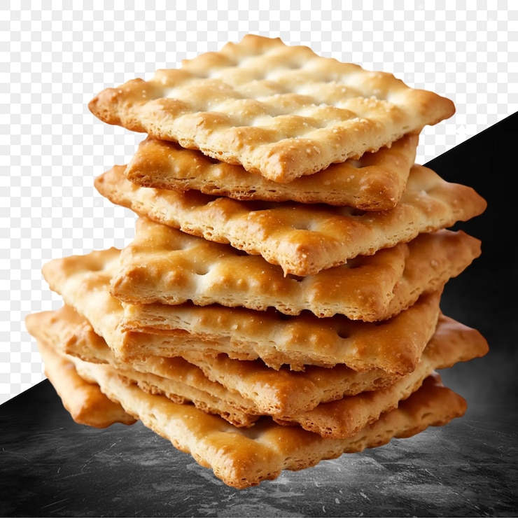 PSD ein stapel kekse, auf denen das wort o steht