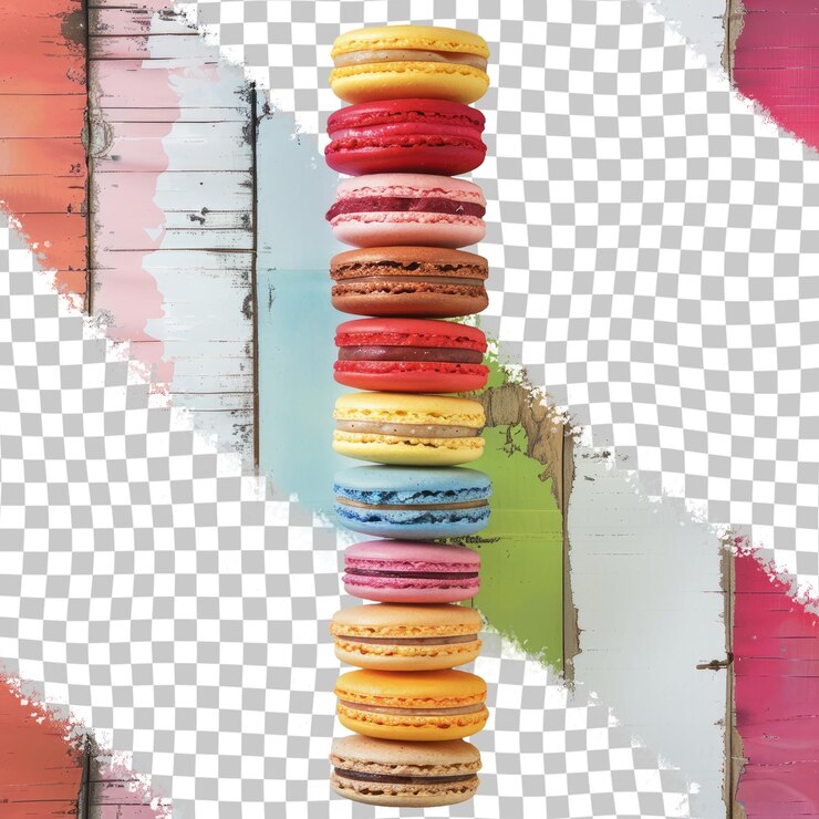 PSD ein stapel kekse mit dem wort donuts auf der unterseite