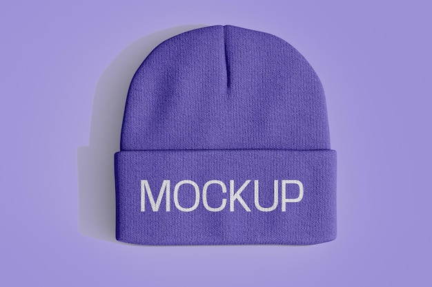Ein stilvoller Beanie-Hut-Mockup