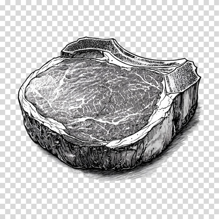 PSD ein stück fleisch, das auf einem durchsichtigen hintergrund mit png-ausschnitt isoliert ist