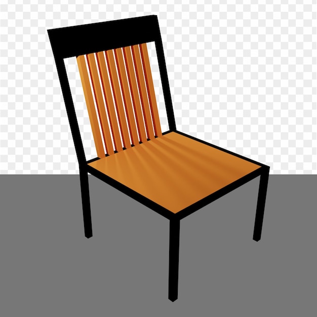 Ein stuhl mit einer holzlehne und einer holzlehne.