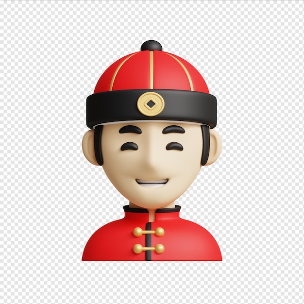 PSD ein süßer chinesischer junge in 3d