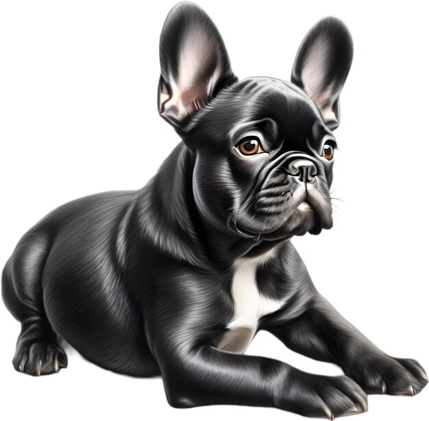 PSD ein süßer französischer bulldog-hündchen-clipart