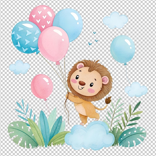 ein süßes Baby-Teddy-Bären-Wasserfarben-Clipart