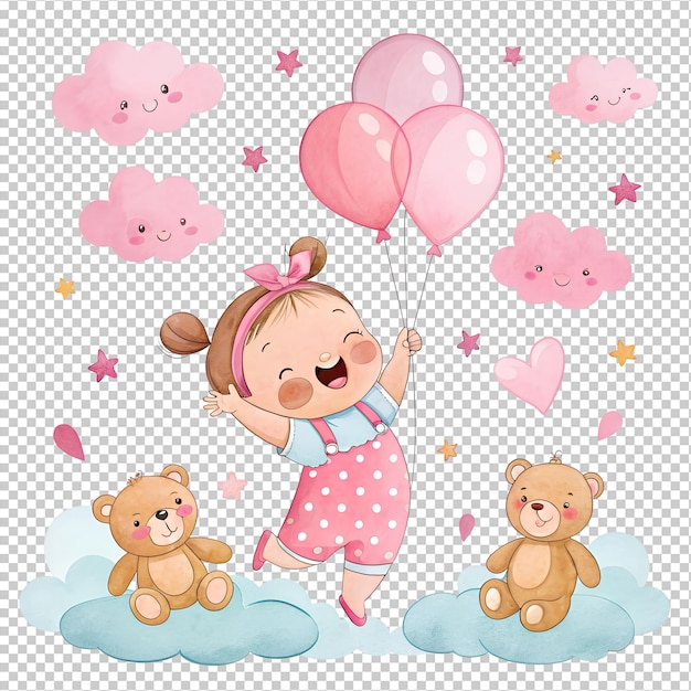 ein süßes Baby-Zebra-Wasserfarben-Clipart