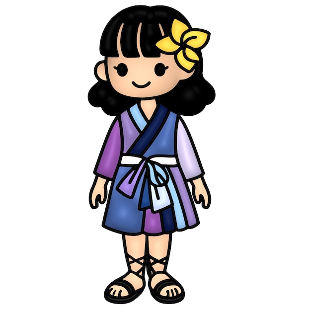 Ein süßes Mädchen in Hanbok