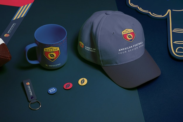 Ein Superbowl-Merchandising-Mockup.