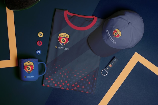 Ein Superbowl-Merchandising-Mockup.