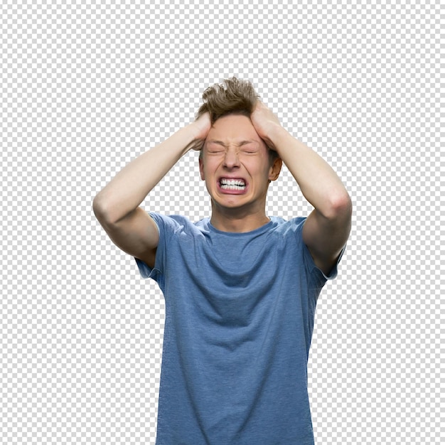 Ein Teenager erlebt Stress und Frustration