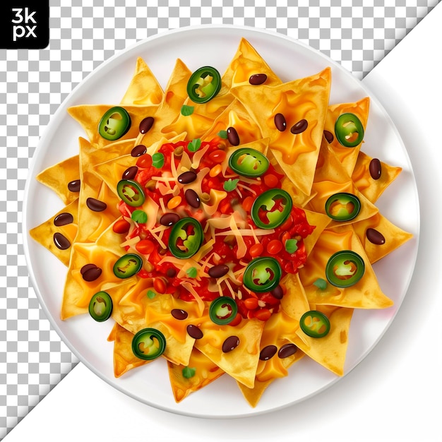 PSD ein teller nachos mit pfeffer, jalapeno-pfeffer und jalapeno