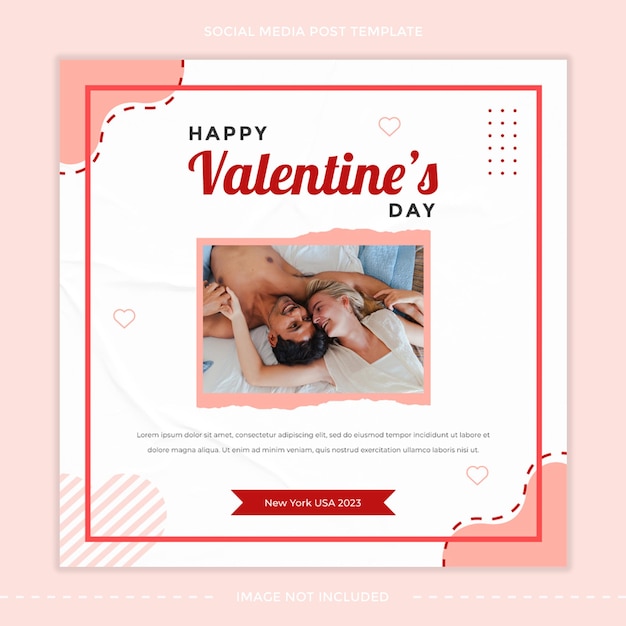 PSD ein valentinstag instagram post template design