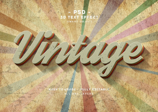 Ein Vintage-Texteffekt mit einem Vintage-Effekt
