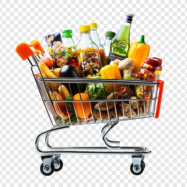 Ein volles Einkaufswagen Frisches Lebensmittel Gesundes Essen