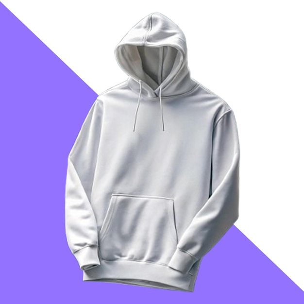 ein weißer Hoodie mit einem lila Hintergrund und dem Wort Quoten darauf