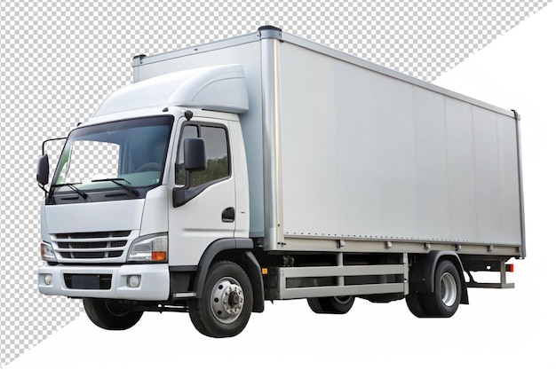ein weißer LKW mit dem Wort LKW an der Seite