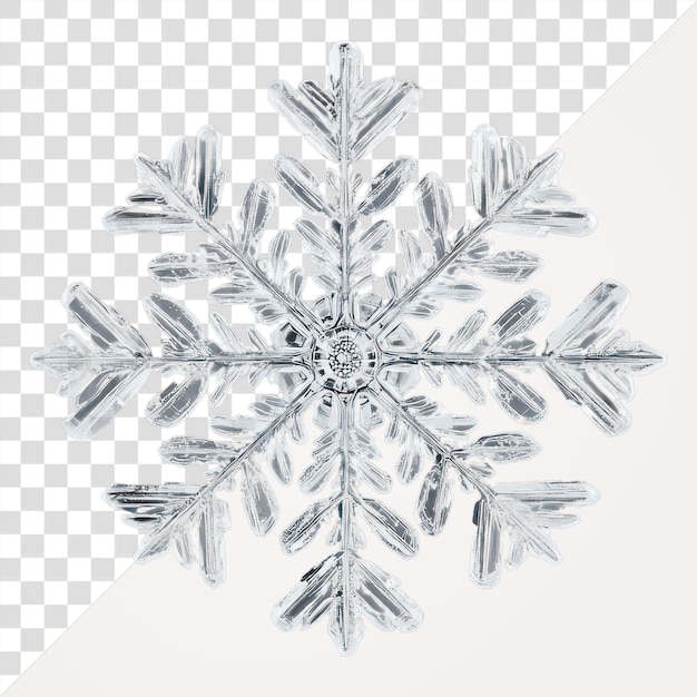 Ein weißer Schneeflocken-Hintergrund-Kandelier