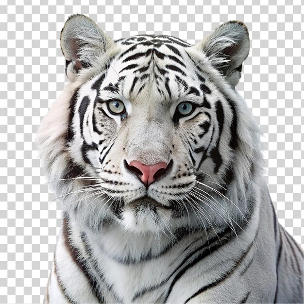 PSD ein weißer tiger auf durchsichtigem hintergrund