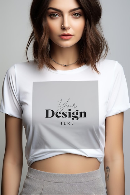 Ein weißes T-Shirt mit Design-Design darauf