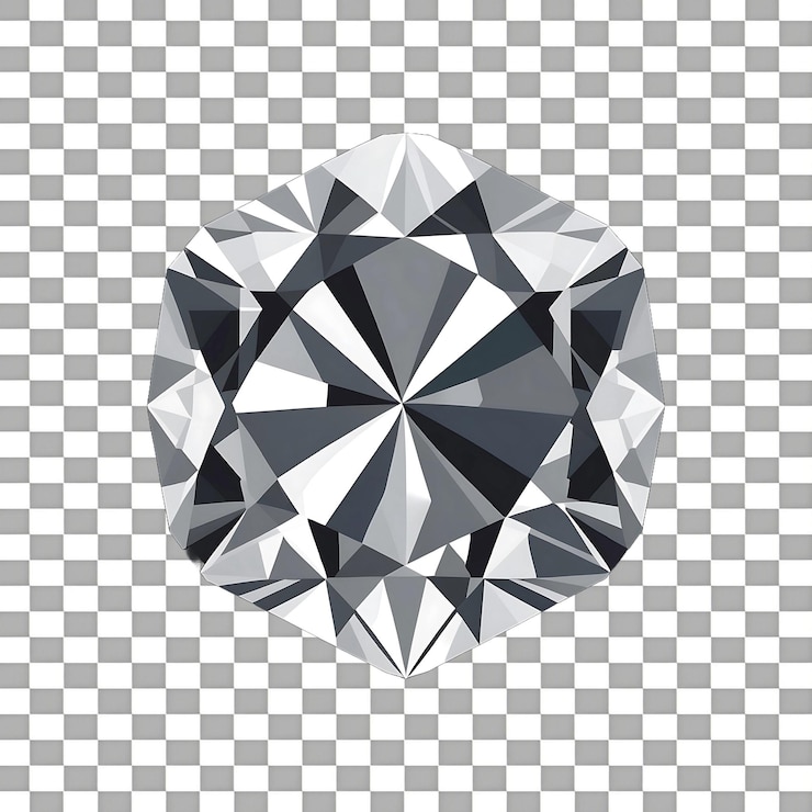PSD ein wunderschöner luxus-diamant auf durchsichtigem hintergrund