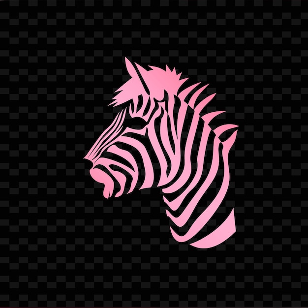 PSD ein zebra mit streifen auf dem kopf