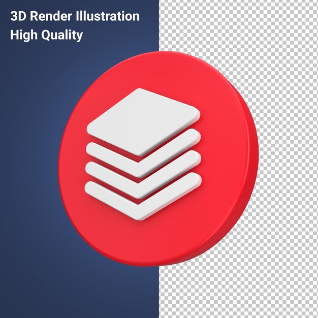 Eine 3D-Darstellung einer Ebene mit rotem Knopf