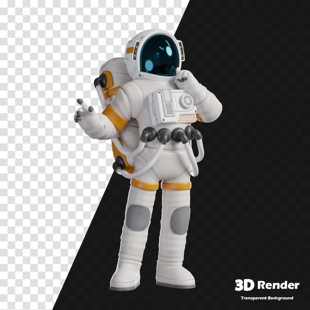 eine 3D-Illustration eines Astronauten im Raumanzug