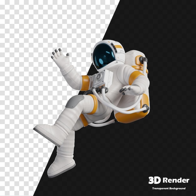 eine 3D-Illustration eines Roboters im Weltraum