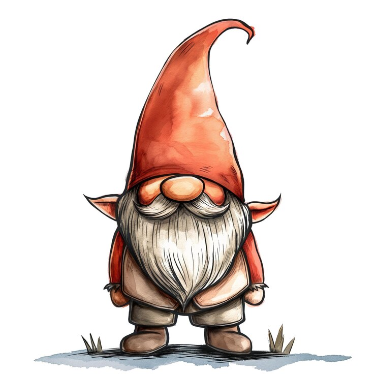 PSD eine aquarell-illustration eines zwergs