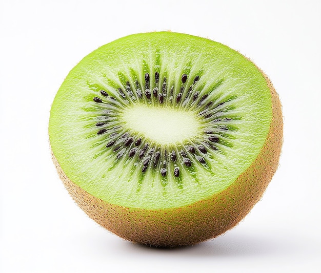Eine atemberaubende Nahaufnahme einer frisch geschnittenen Kiwi