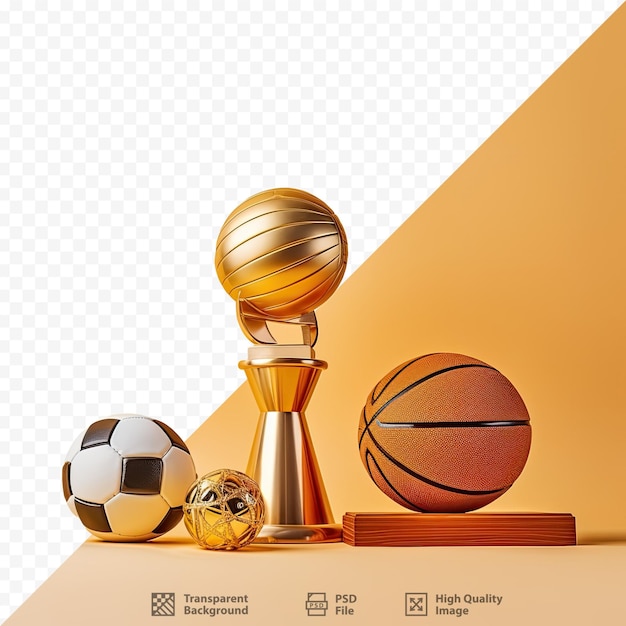 Eine basketball-trophäe und eine basketball-trophäe auf einem tisch.