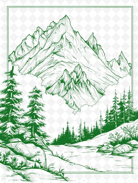 eine Berglandschaft mit einem Berg im Hintergrund