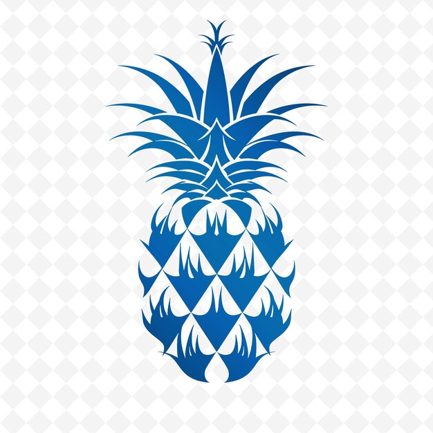 PSD eine blaue ananas mit einem blauen stern darauf