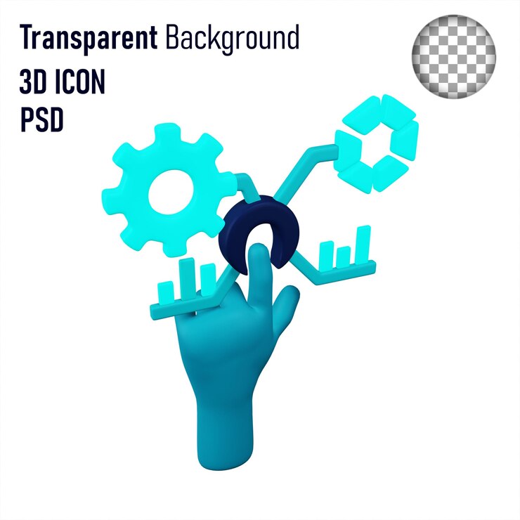 PSD eine blaue hand mit einem ring, auf dem steht transparos