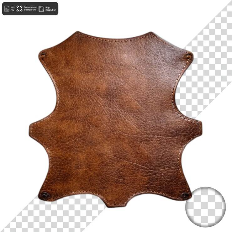 PSD eine braune ledervioline mit weißem hintergrund