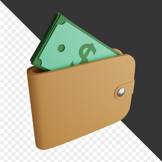 eine Brieftasche mit einer Dollarnote drin