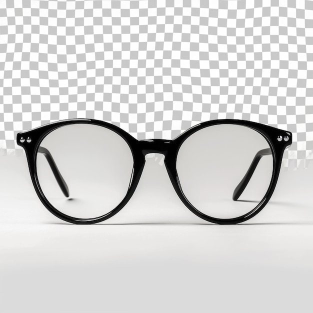 PSD eine brille mit schwarzem rahmen und weißem hintergrund