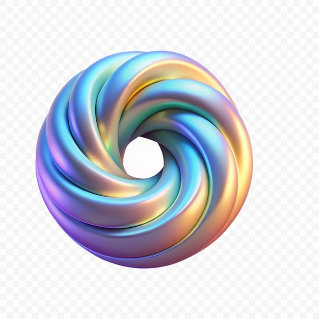 eine bunte Spirale mit dem Wort Wirbel darauf