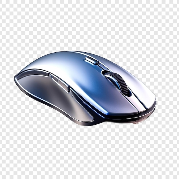Eine Computermaus mit isoliertem Licht auf einem transparenten Hintergrund