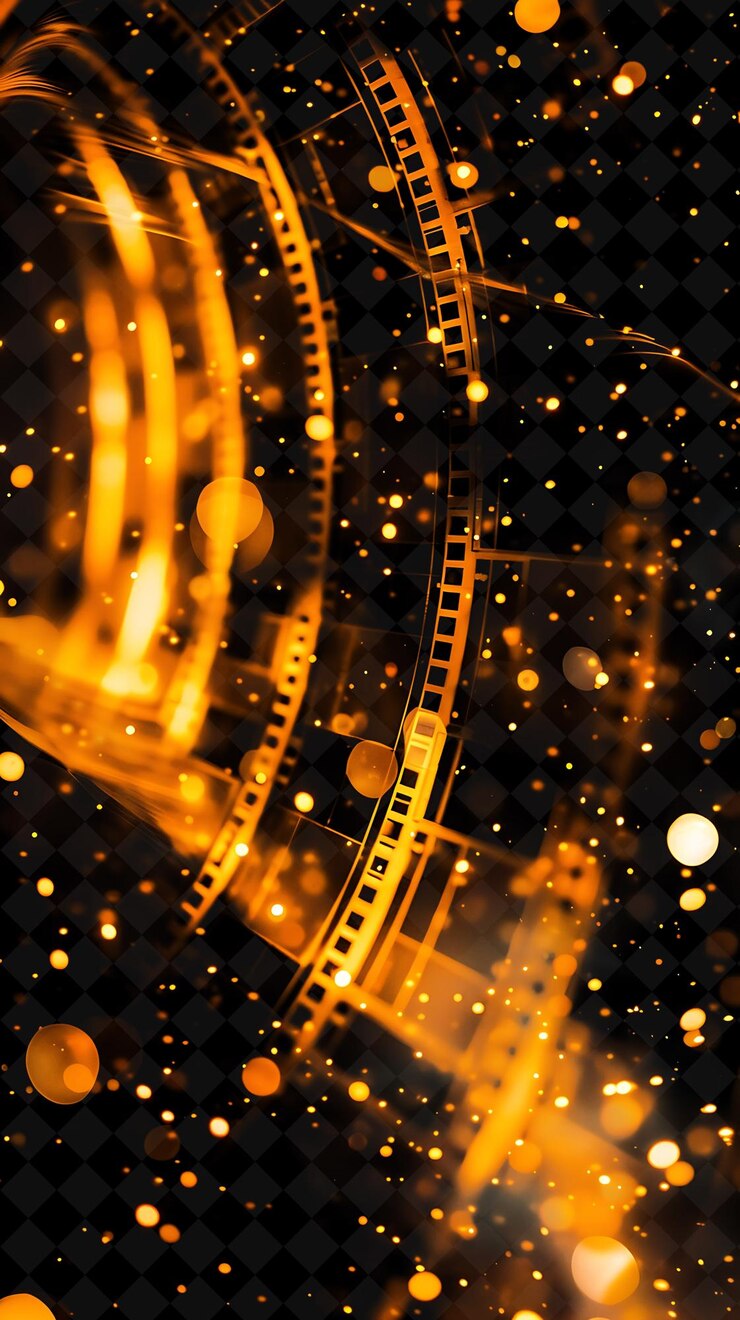 PSD eine digitale kunstillustration eines filmplakates mit einer reflexion der kamera