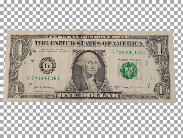 eine Dollarnote mit den Vereinigten Staaten von Amerika darauf