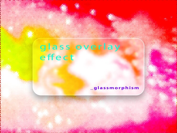 PSD eine durchsichtige glasanzeige mit den worten "glas-effekt" und "effekt"-effekt