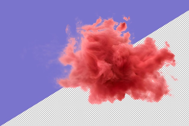 eine durchsichtige rote Wolke ohne Hintergrund