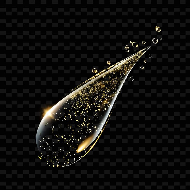 PSD eine flasche goldflüssigkeit mit dem wort s darauf