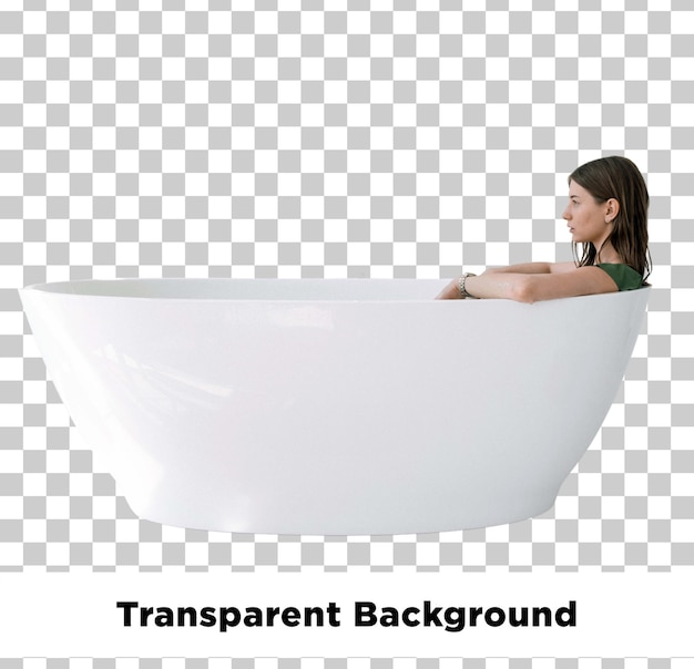 Eine Frau entspannt sich in einer Badewanne