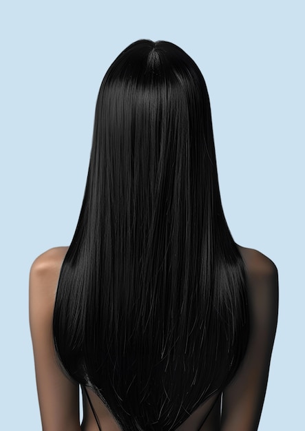 eine Frau mit langen Haaren mit schwarzen Haaren, die lange Haare hat