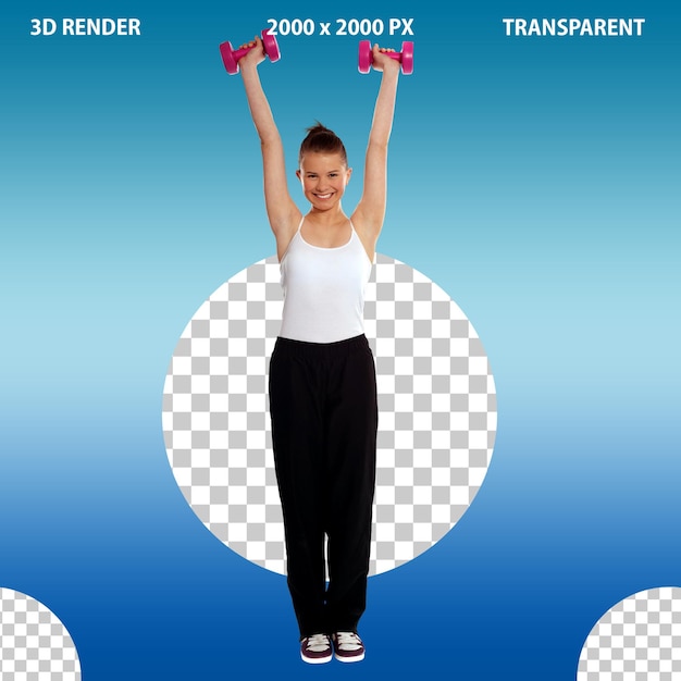 Eine Frau trainiert im Fitnessstudio und hält eine Diät