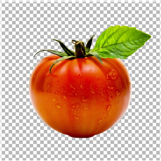 PSD eine frische tomate auf einem durchsichtigen hintergrund