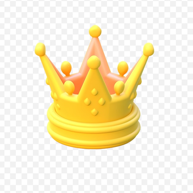 Eine gelbe Krone mit dem Wort „gelbe Krone“ als PNG-Download