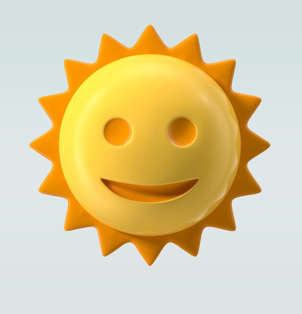 PSD eine gelbe sonne mit einem smiley darauf