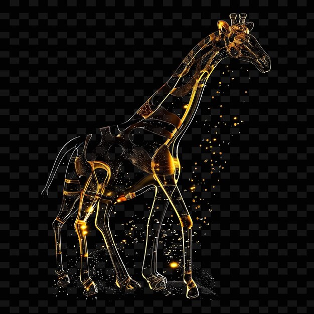 PSD eine giraffe mit einer feuerflasche auf dem rücken